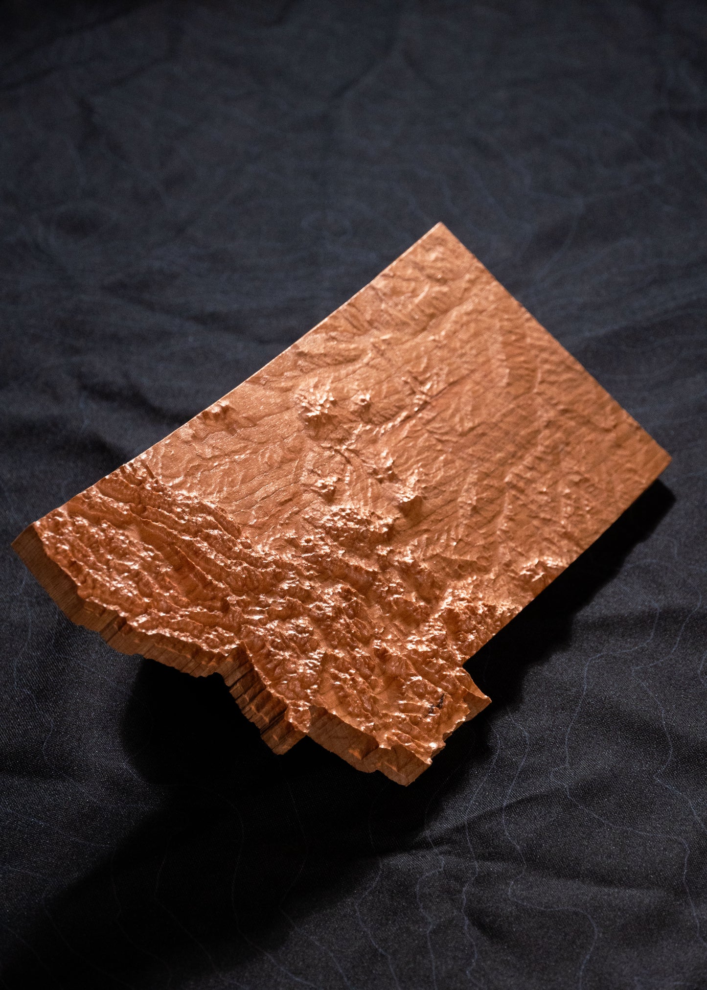 Montana 3D Wooden Map | Montana Topographic Map in Wood | Wooden Map of Montana