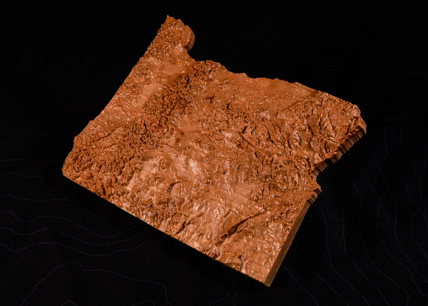 Oregon 3D Wooden Map | Oregon Topographic Map in Wood | Wooden Map of Oregon