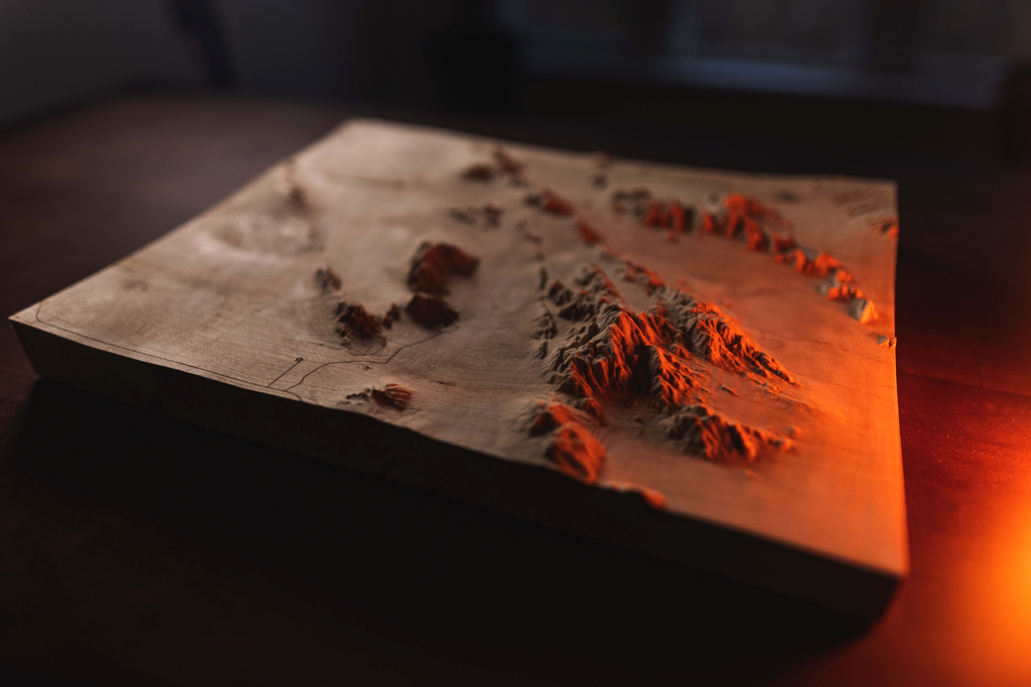 Johnson Valley OHV Area 3D Map | King of the Hammers Wooden 3D Map