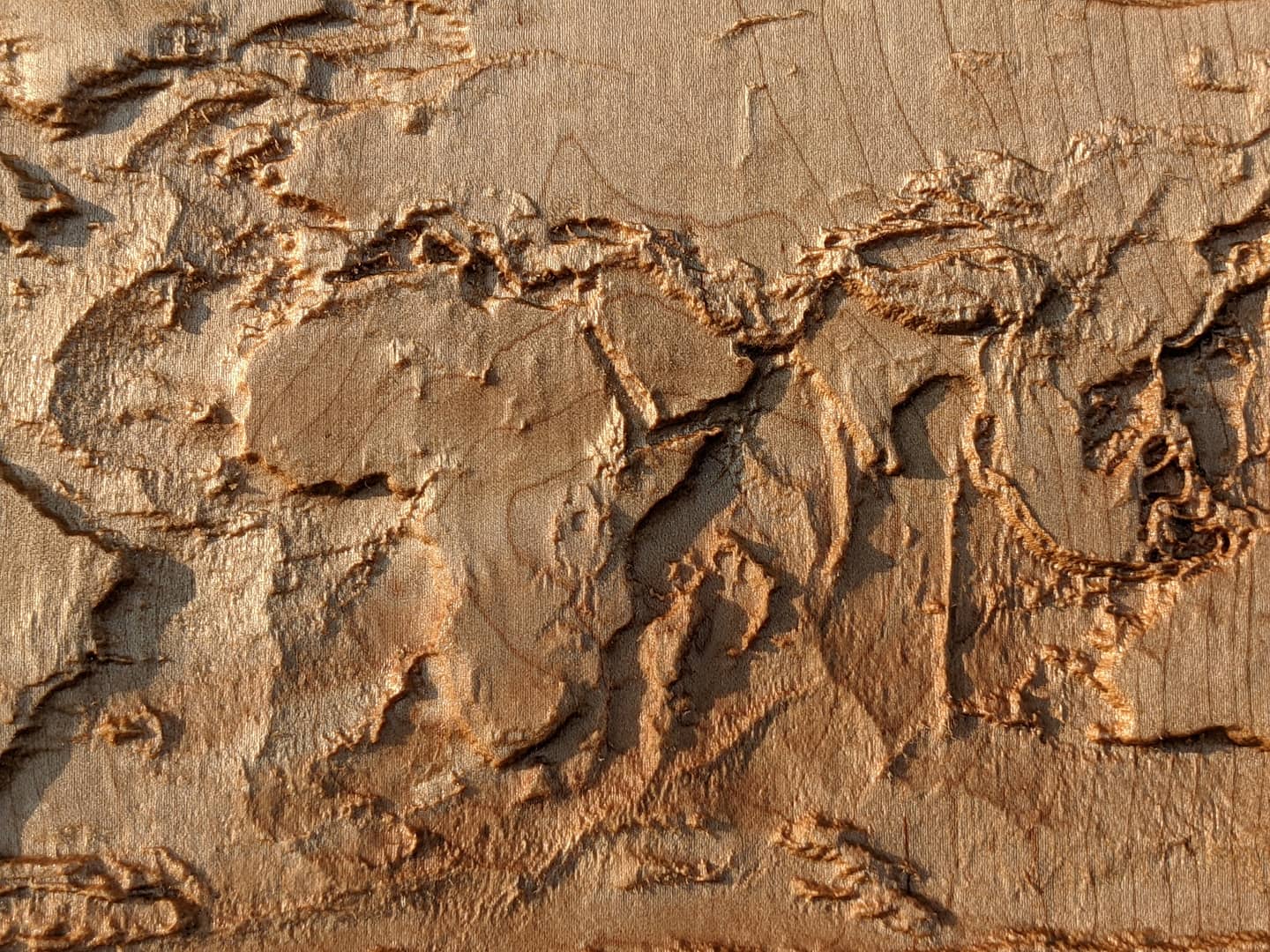 Earth Wooden Relief 3D Map | World Elevation Map | Topographic Map of Earth