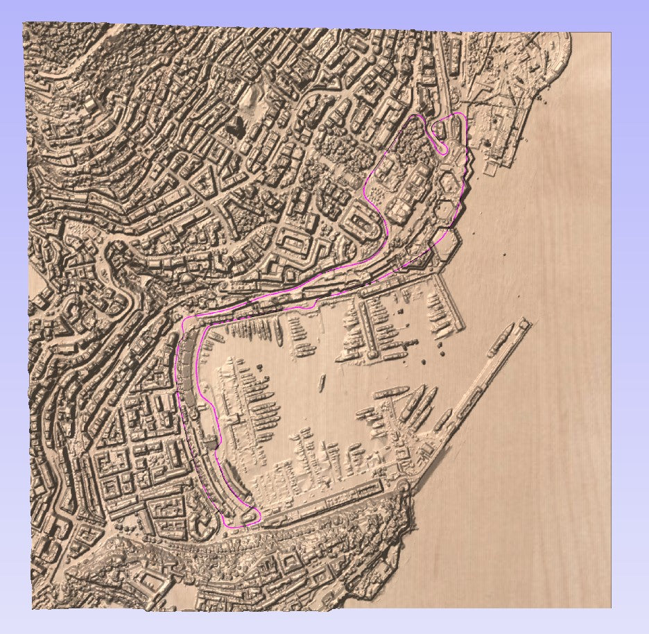 3D Wooden Monaco Race Map