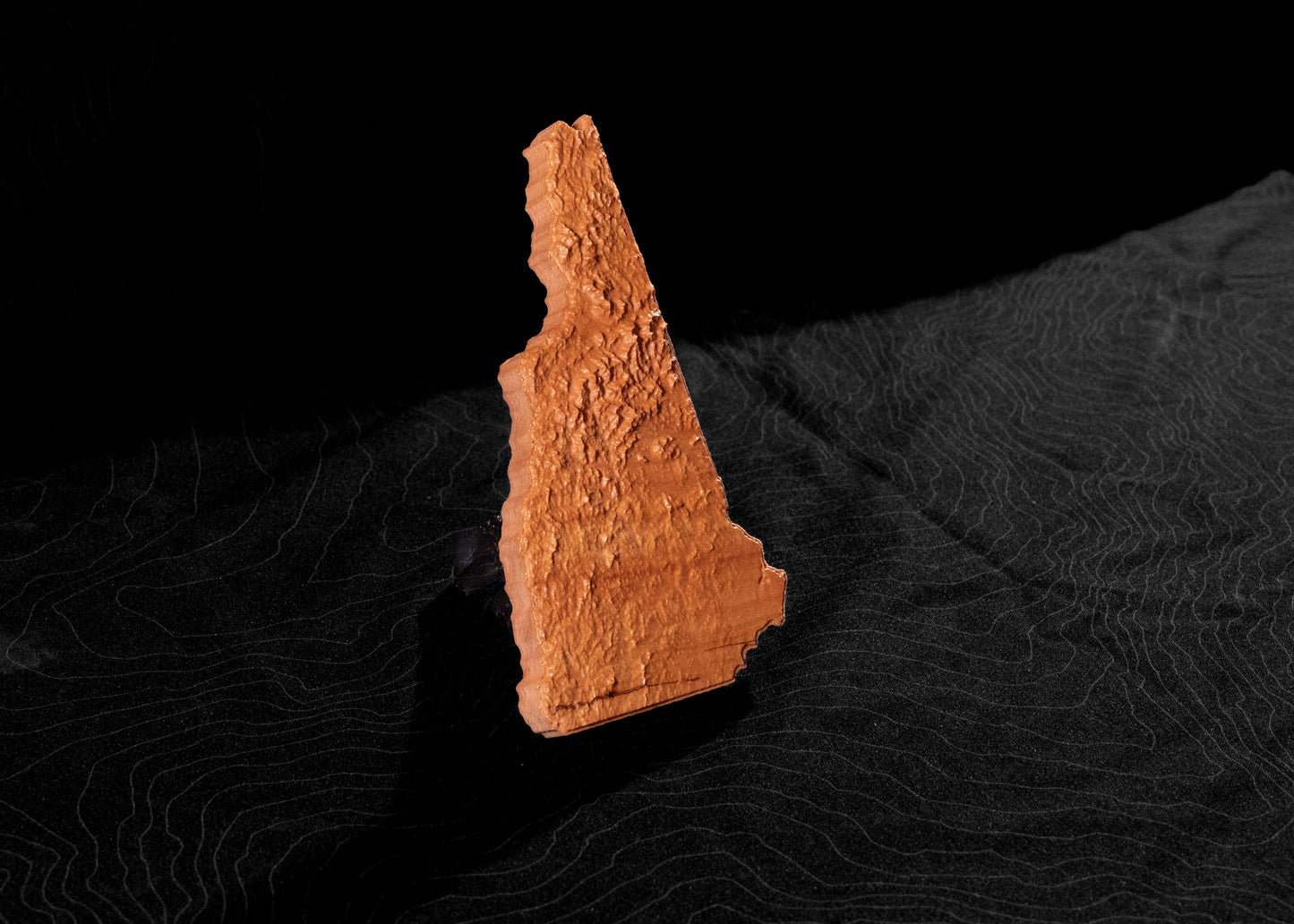 New Hampshire 3D Wooden Map | New Hampshire Topographic Map in Wood | Wooden Map of New Hampshire