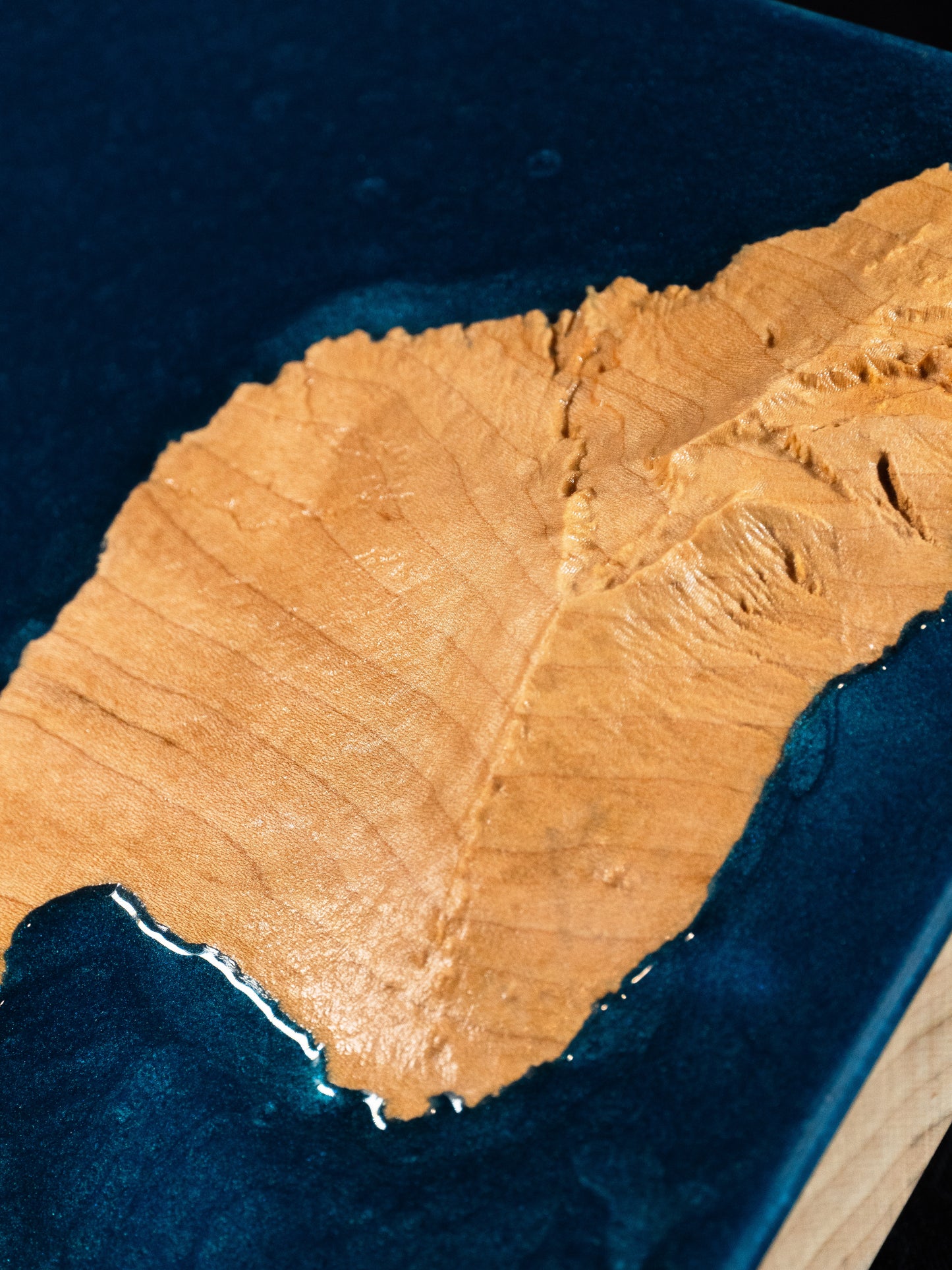 Maui Wooden 3D Elevation Map | Topographic Map of Maui| Wood Map | Epoxy Resin Maui