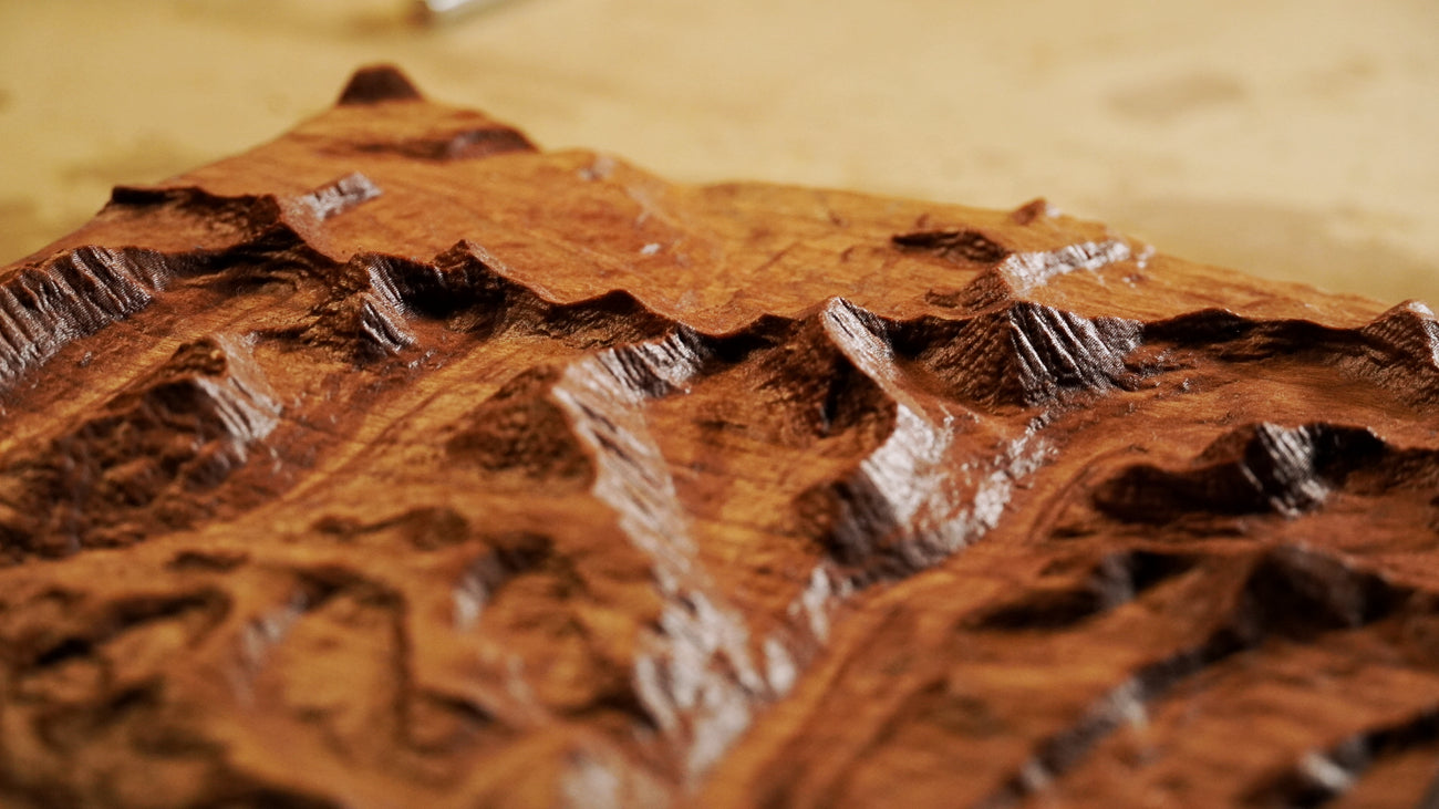 TEST Completely Custom Wooden Map | Personalized Topographic Map TEST