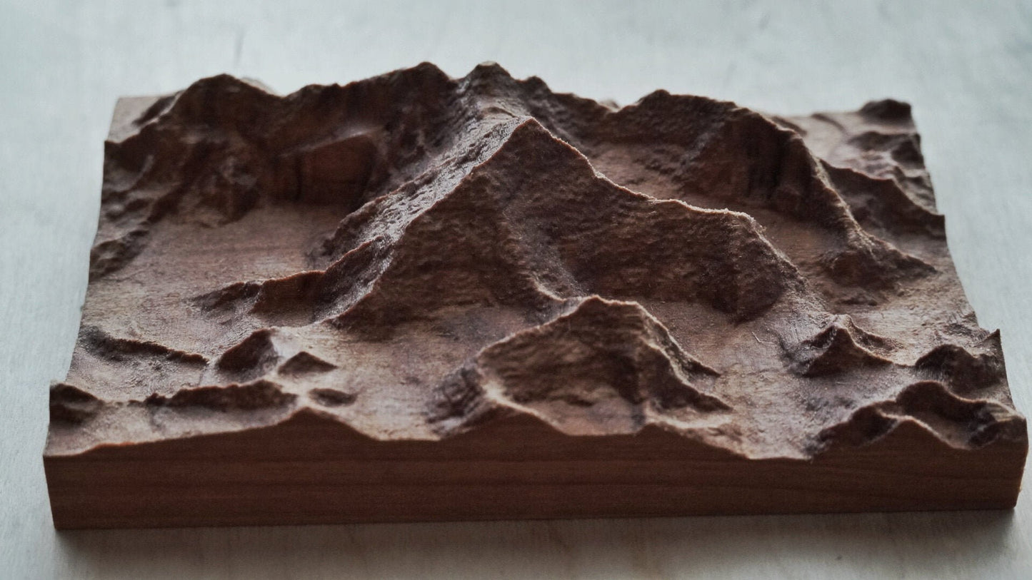 Mount Everest Wooden Map | Everest 3D Map | Relief Map