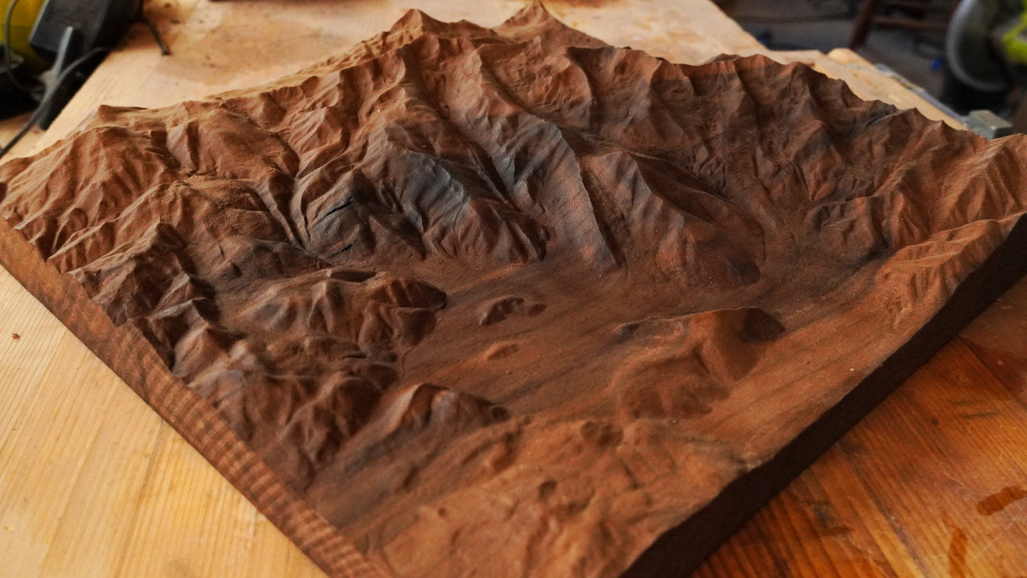 Park City Utah Wooden Elevation Map | Park City Topographic Map