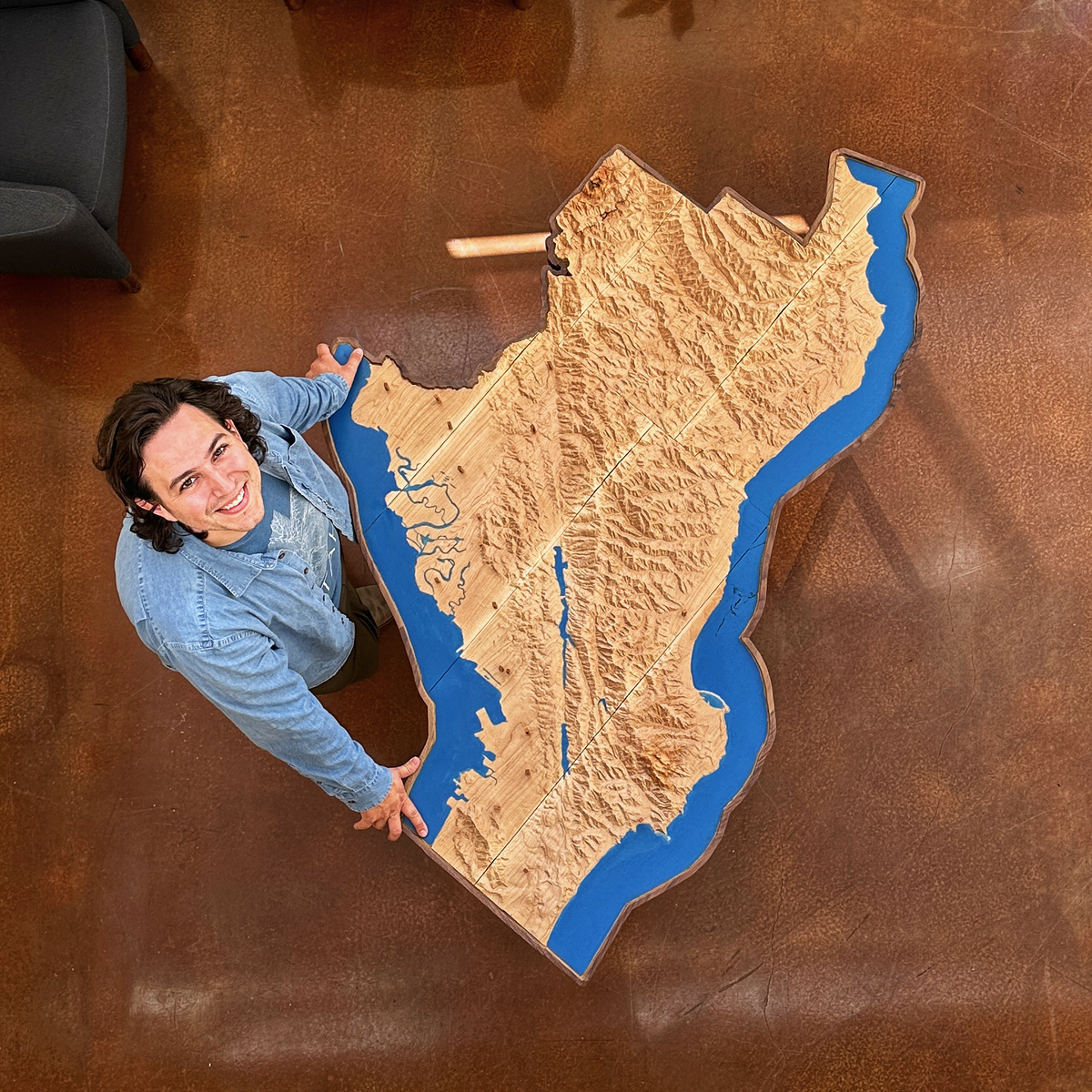 Custom Personalized Large Tiled Map
