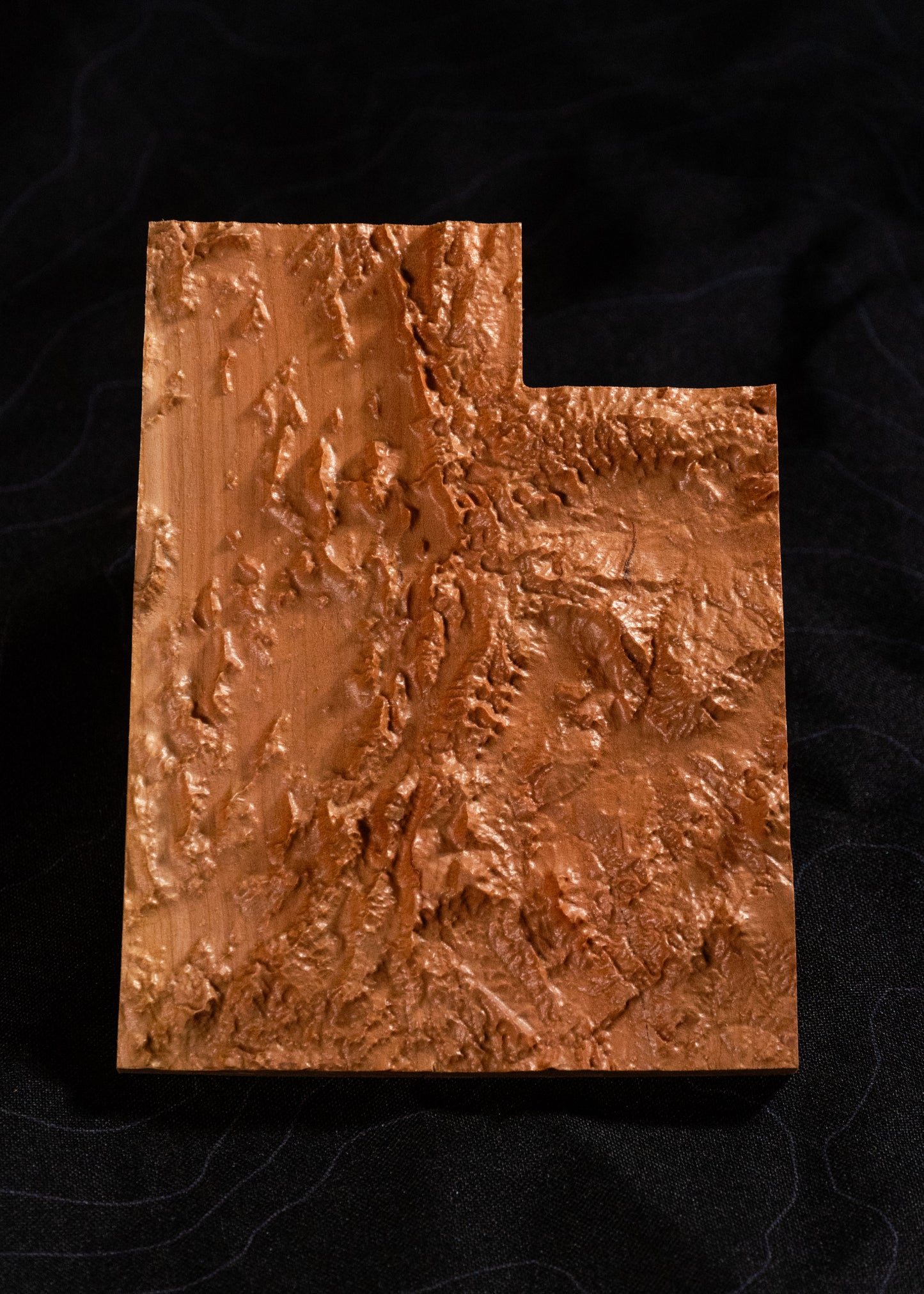 Utah 3D Wooden Map | Utah Topographic Map in Wood | Wooden Map of Utah