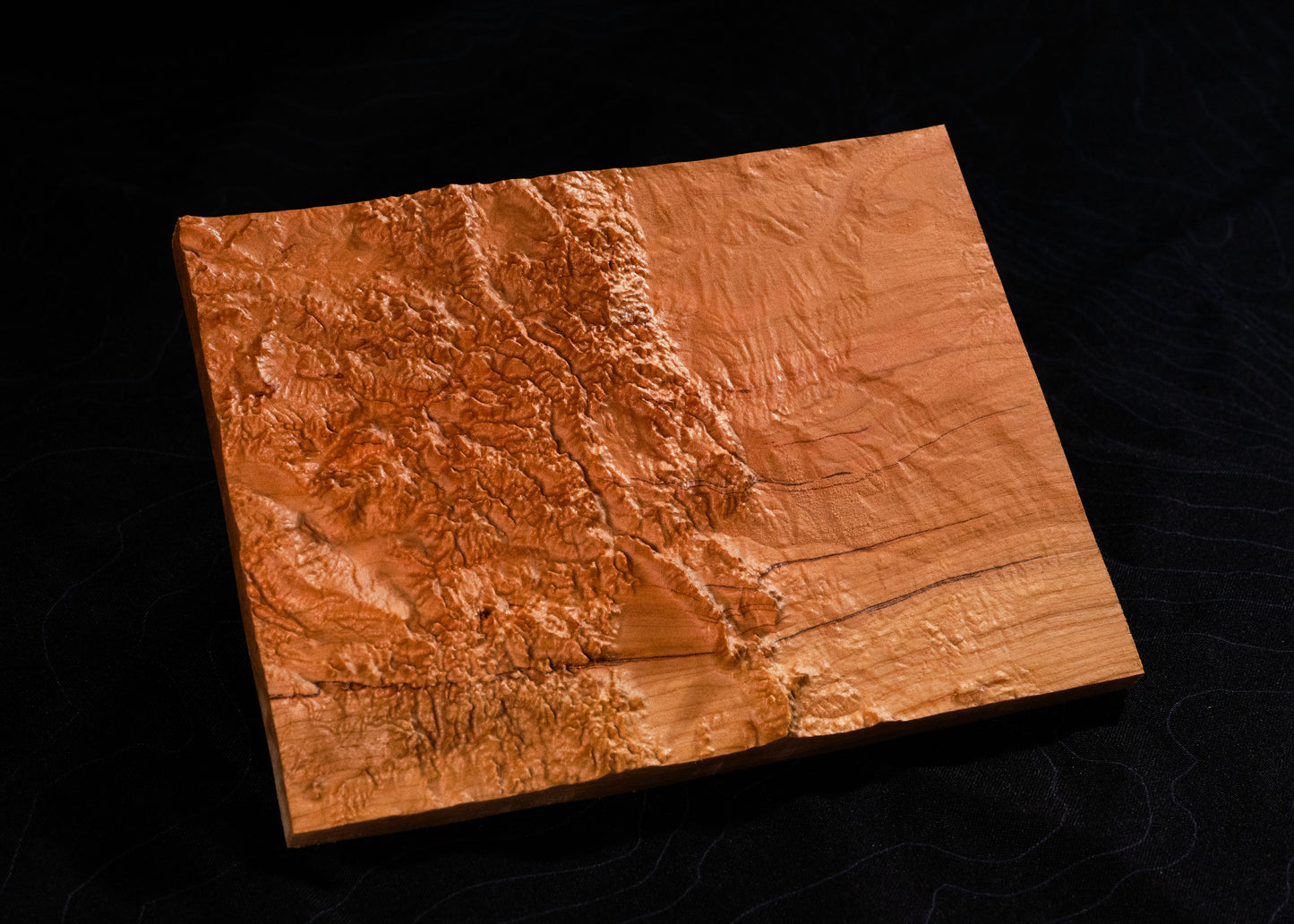 Colorado 3D Wooden Map | Colorado Topographic Map in Wood | Wooden Map of Colorado