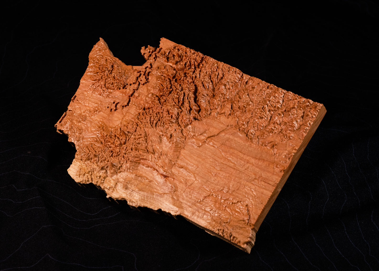 Washington 3D Wooden Map | Washington Topographic Map in Wood | Wooden Map of Washington