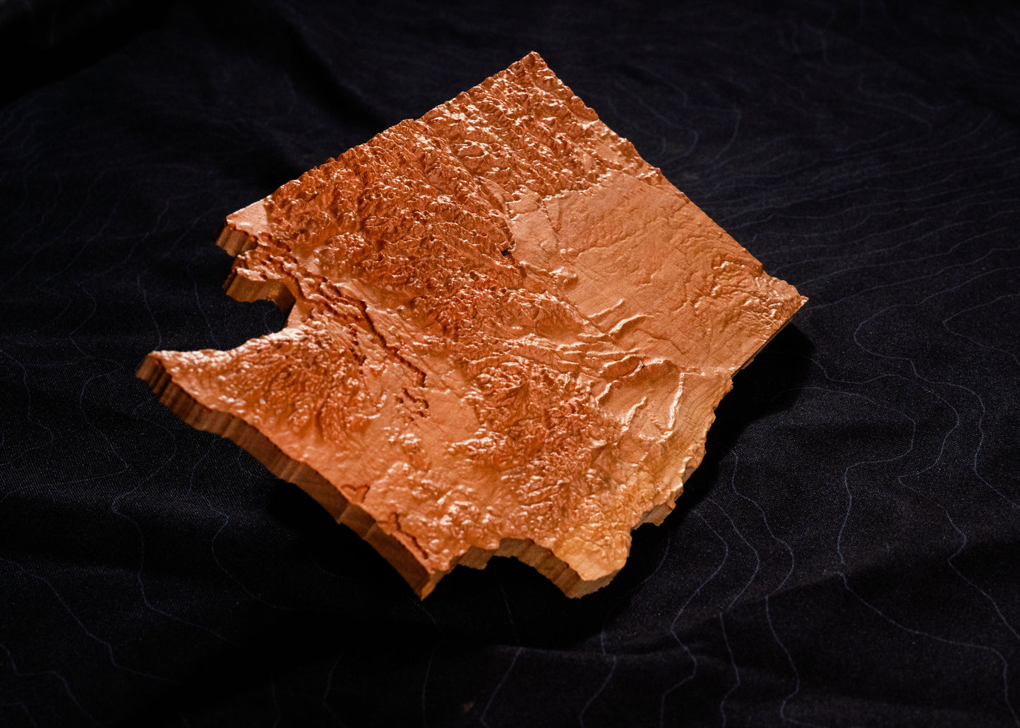 Washington 3D Wooden Map | Washington Topographic Map in Wood | Wooden Map of Washington