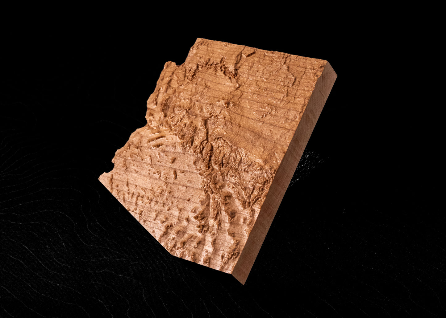 Arizona 3D Wooden Map | Arizona Topographic Map in Wood | Wooden Map of Arizona