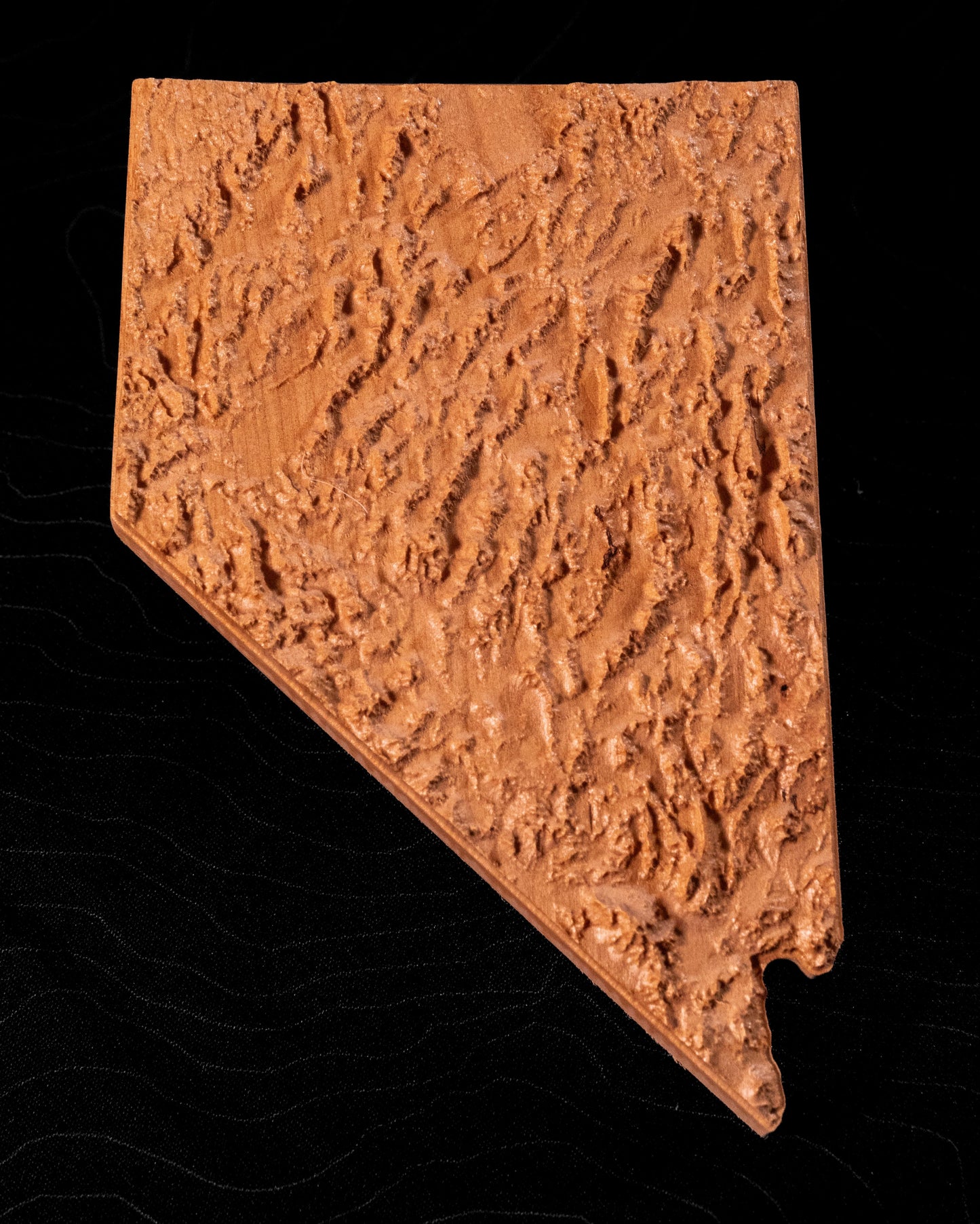 Nevada 3D Wooden Map | Nevada Topographic Map in Wood | Wooden Map of Nevada