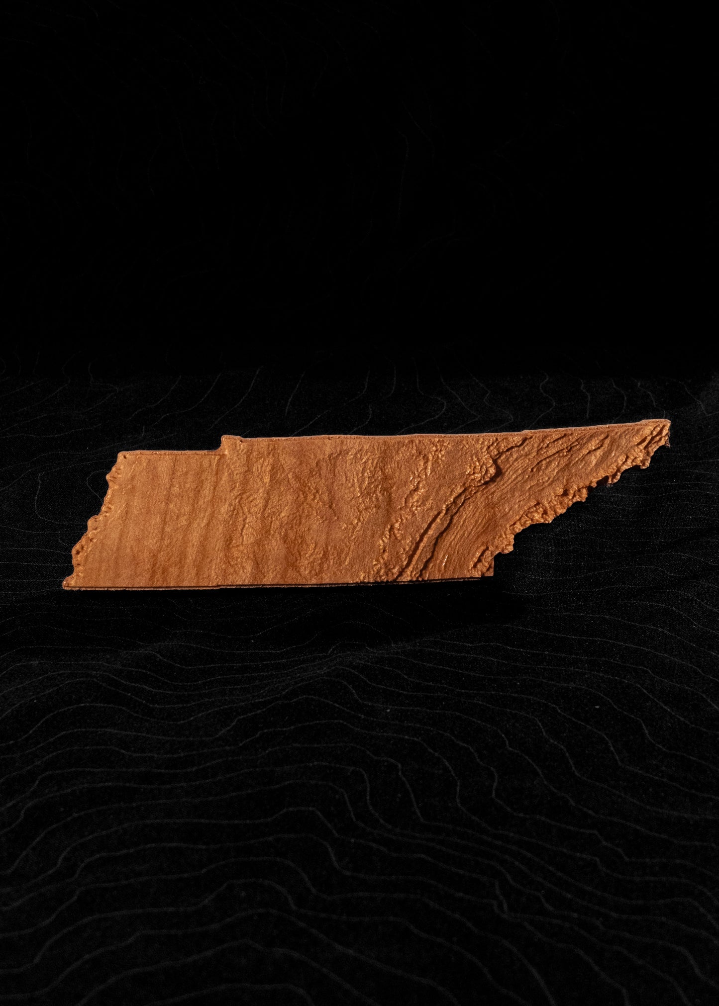 Tennessee 3D Wooden Map | Tennessee Topographic Map in Wood | Wooden Map of Tennessee