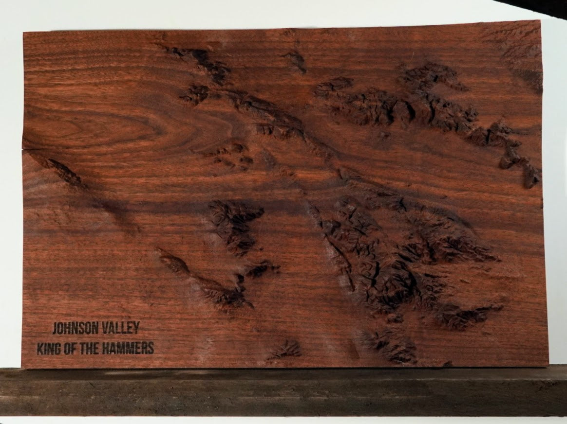 Johnson Valley OHV Area 3D Map | King of the Hammers Wooden 3D Map