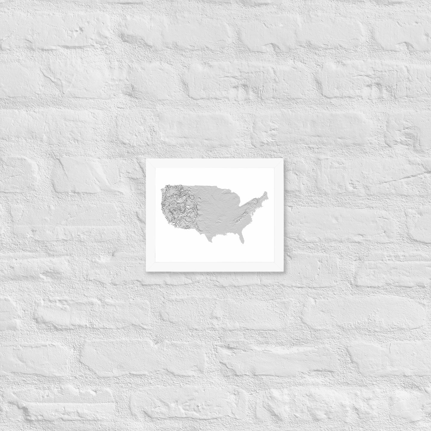 USA Ridgeline Plot | USA Topographic Poster