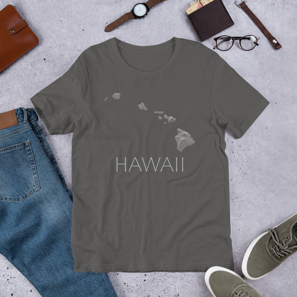 Hawaiian Island T-Shirt | Hawaii Ridgeline Plot | Topographic Map of Hawaii