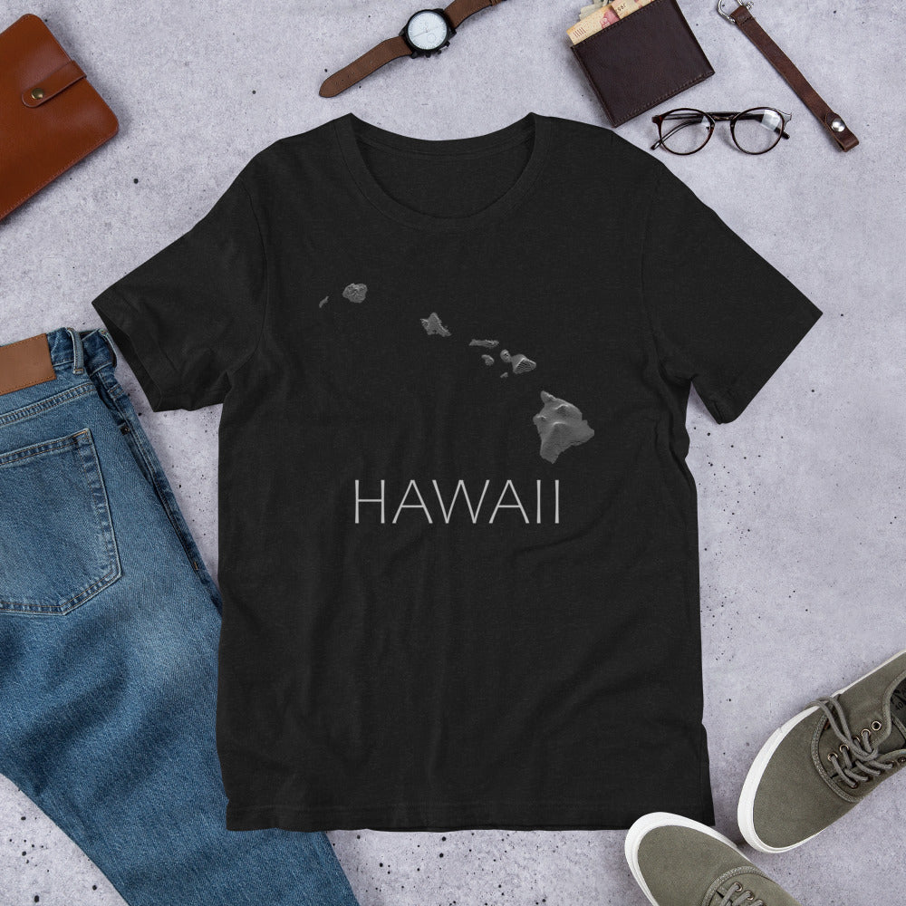 Hawaiian Island T-Shirt | Hawaii Ridgeline Plot | Topographic Map of Hawaii