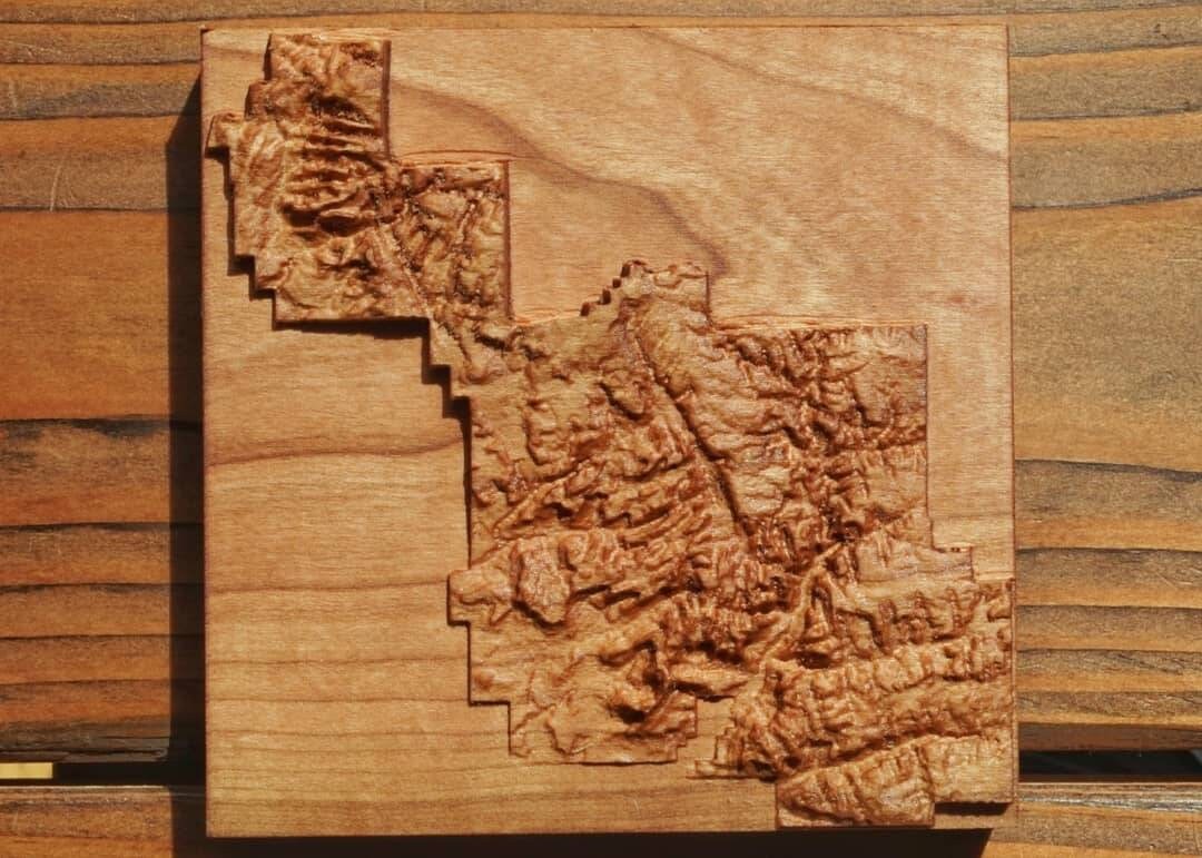 National Parks Topographic Wooden Relief Map