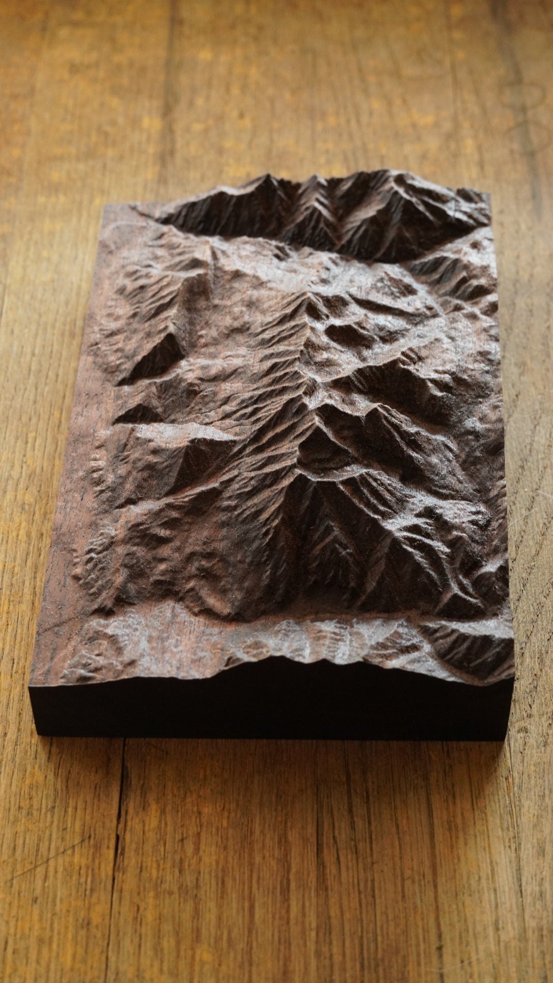 Mount Timpanogos Wooden Relief 3D Map | Topographic Map | Housewarming Gift