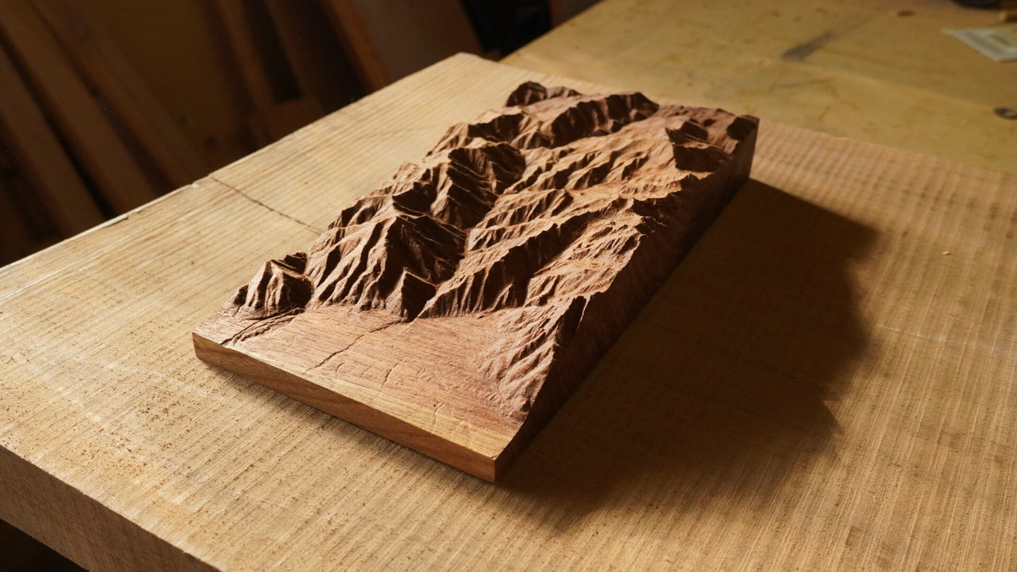Millcreek Canyon Wooden Relief Map