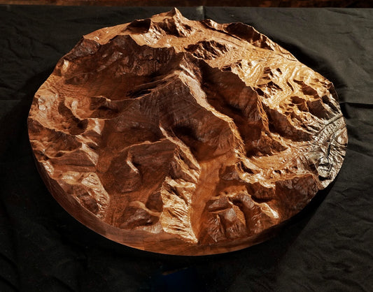 Mount Everest Wooden Map | Everest 3D Map | Relief Map